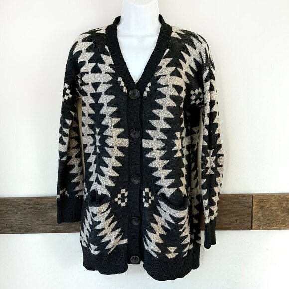 Elodie Mohair Blend Southwestern Sweater M‎ Cardigan - Picture 6 of 7